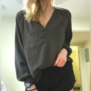 🎉 *3 for $25* Pleione XL Army Green Blouse